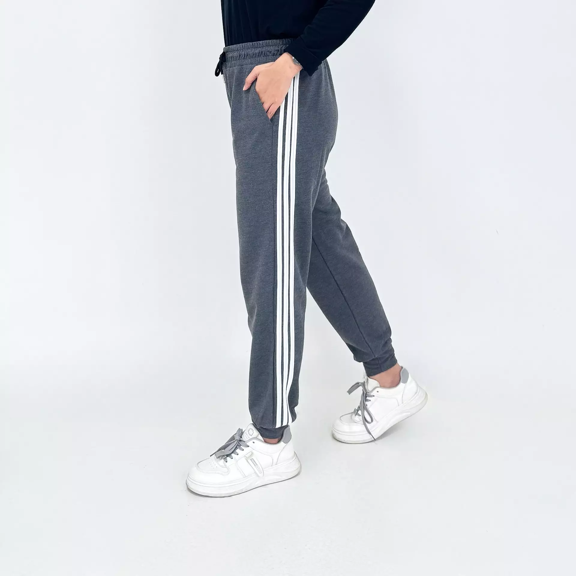 Jogger Running Pants Raisa ABU TUA Celana Panjang Olahraga Wanita