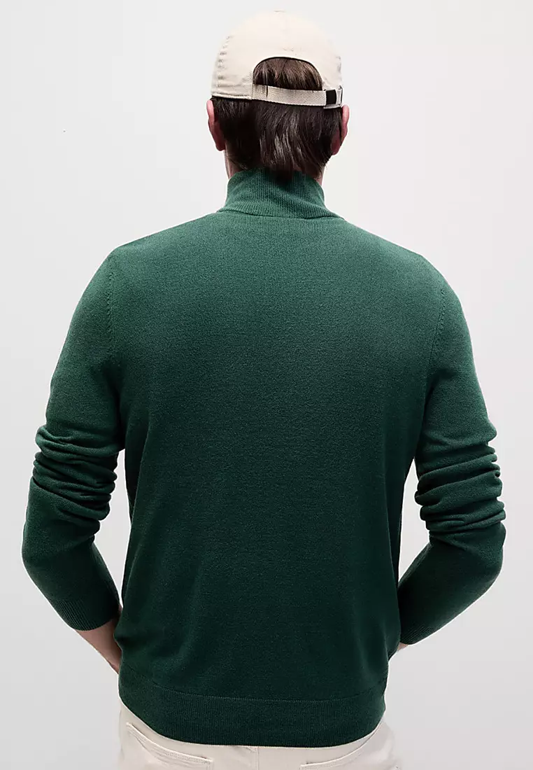 Cashmilon™ High Neck Half Zip Jumper