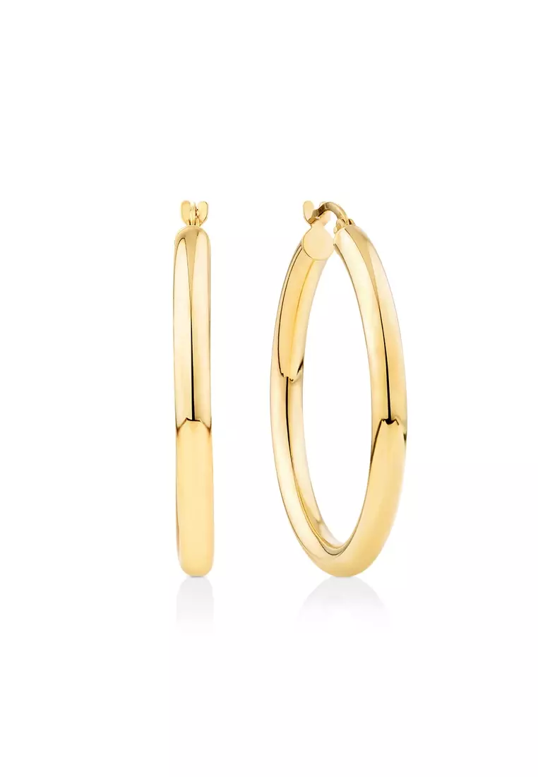 Gold hoop earrings michael hill outlet