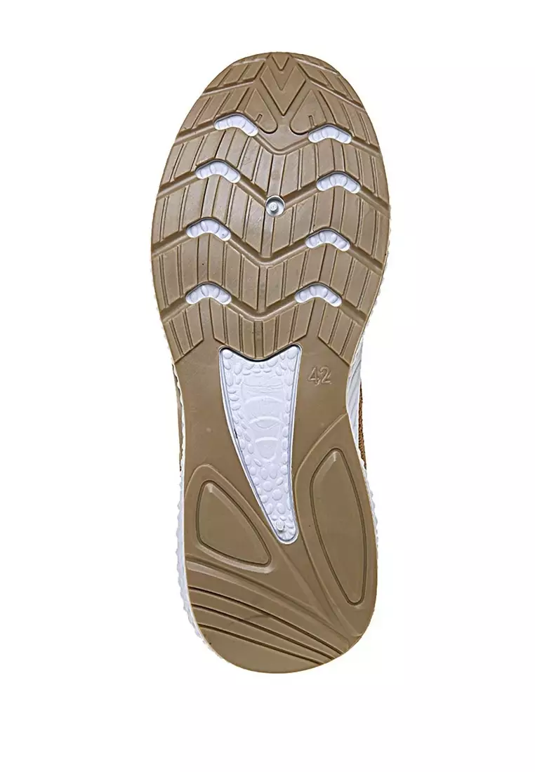 Chayton Sneakers Casual Sepatu Olahraga Polos Pria Material Flyknit Mesh - Brown