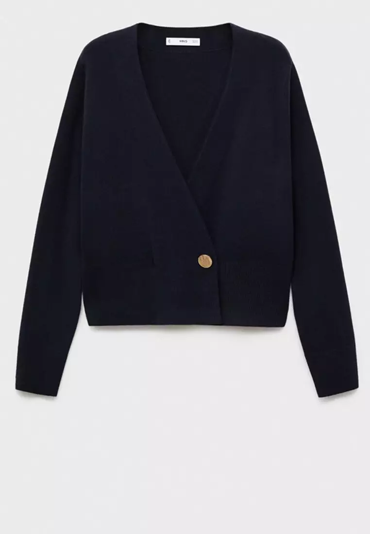 Button Crossover Cardigan