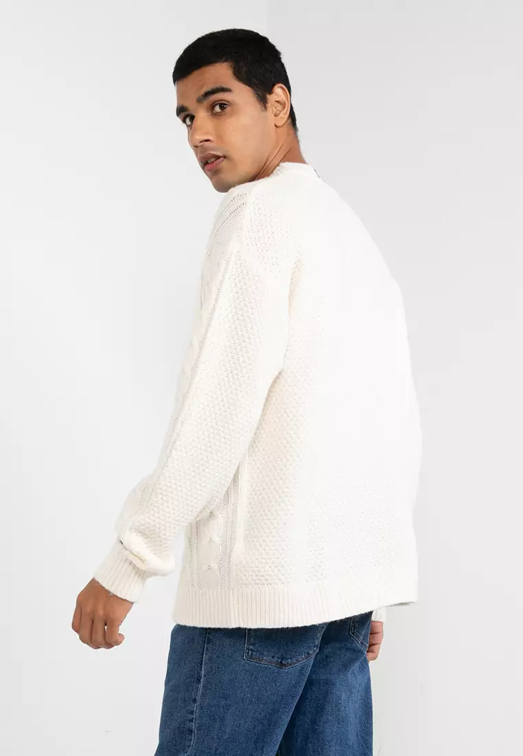 Tommy Hilfiger Cable Monotype Crew Neck 2024 | Buy Tommy Hilfiger ...