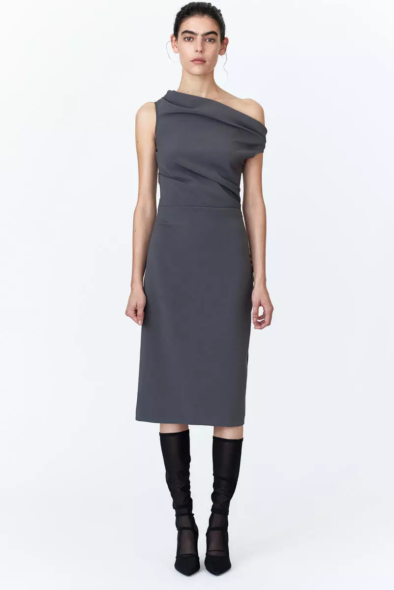 Buy H&M Draped twill dress 2026 Online | ZALORA