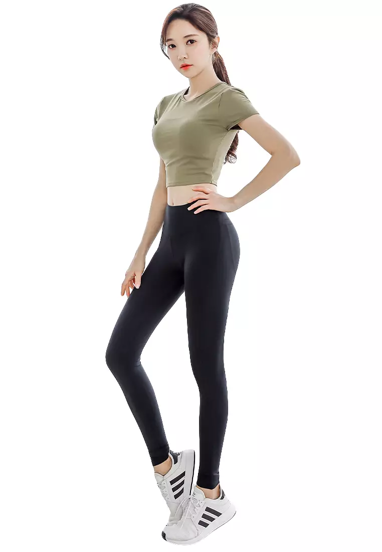 (2PCS) Quick Dry Running Fitness Yoga Dance Set (Tops+Bottoms)