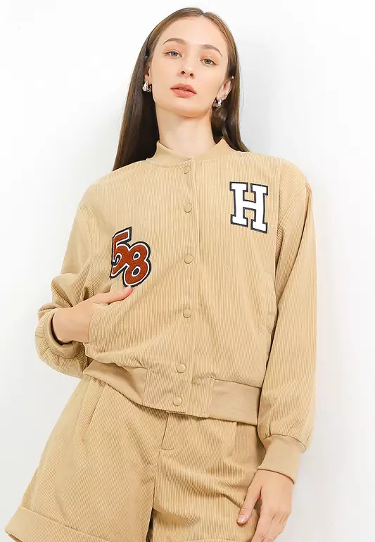 90S Furla Jc Overisze Bomber Jacket With Applique