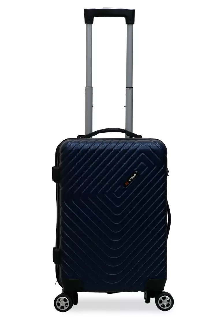 Carlton Koper Hardcase Unisex Size 20 Inch Uniqe Design Tas Travel Large Compartment Material ABS+PVC Coated ORIGINAL - Blue