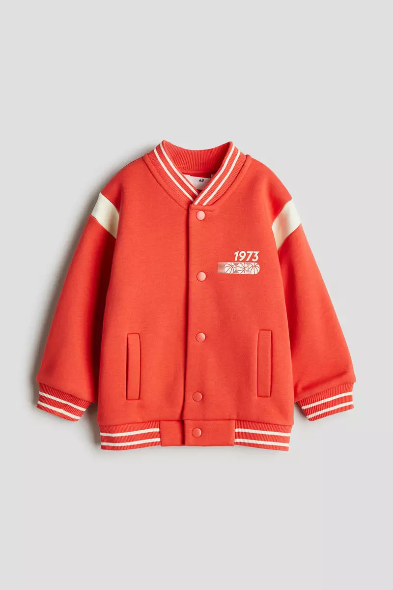 Buy H&M Oversized sweatshirt baseball jacket 2025 Online ZALORA