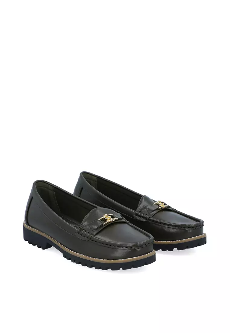 Dark Green Heidi Loafers