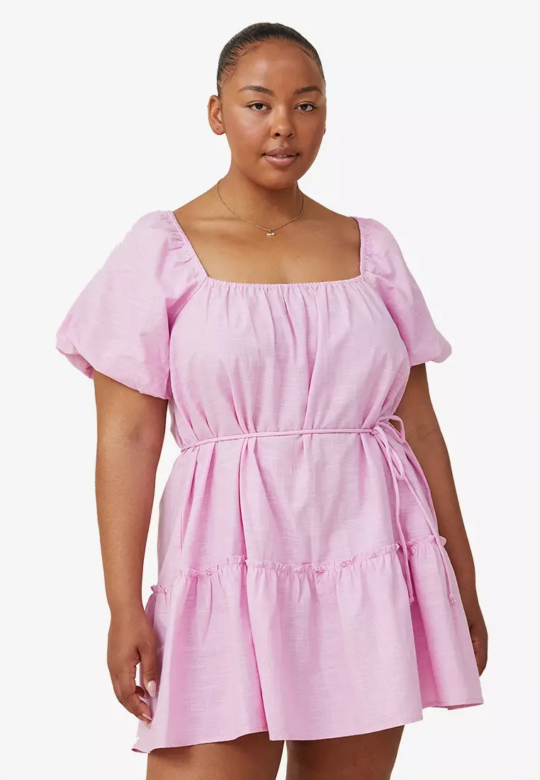 Buy Cotton On Plus Size Harlow Full Sleeve Mini Dress in Cafe Pink 2024  Online