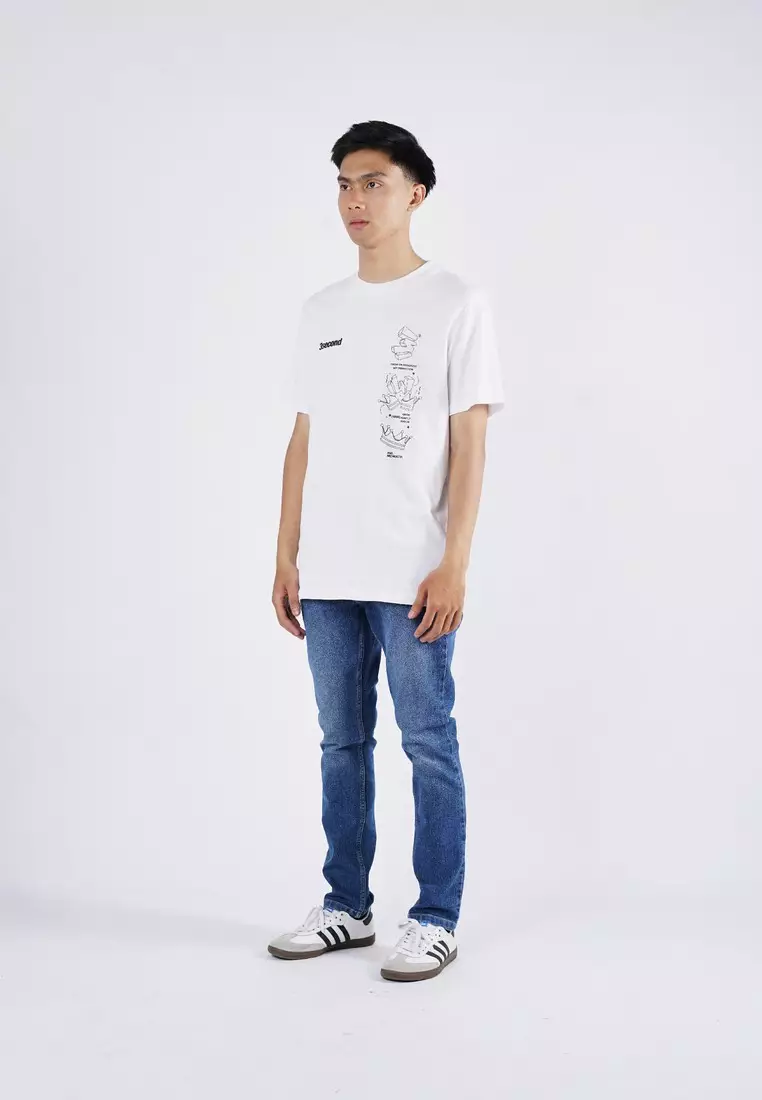 3Second Men's T-Shirt Short Sleeve Regular Fit Cotton King C091025