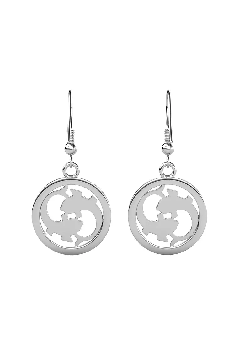 Horoscope Circlet Hook Earring PIECES WG  - Anting Crystal Swarovski by Her Jewellery