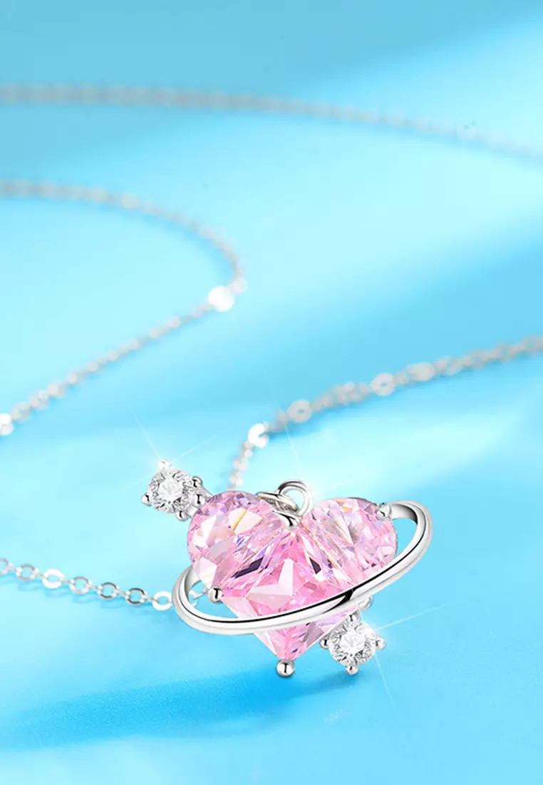 Kalung Wanita Original Anti Karat Love Planet Necklace Wanita Kotak Indah COD