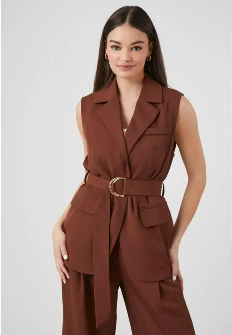Buy FOREVER 21 Belted Longline Vest 2024 Online ZALORA Philippines