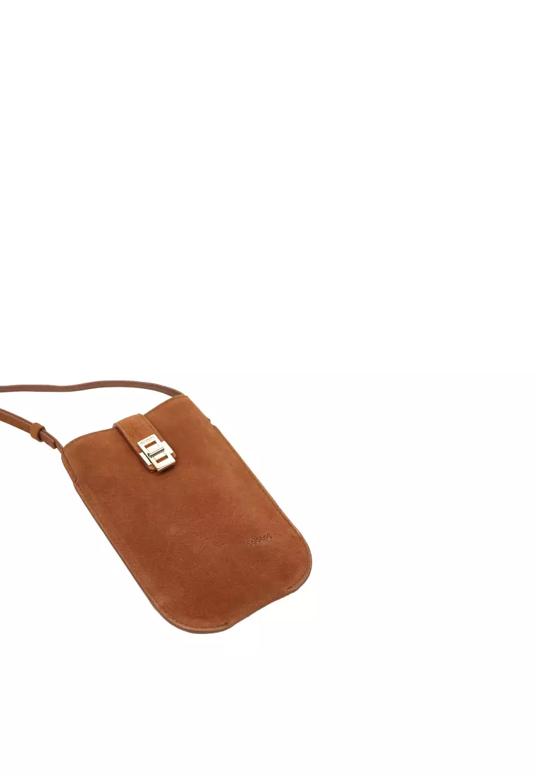 ZANA Phone Pouch - Suede Caramel