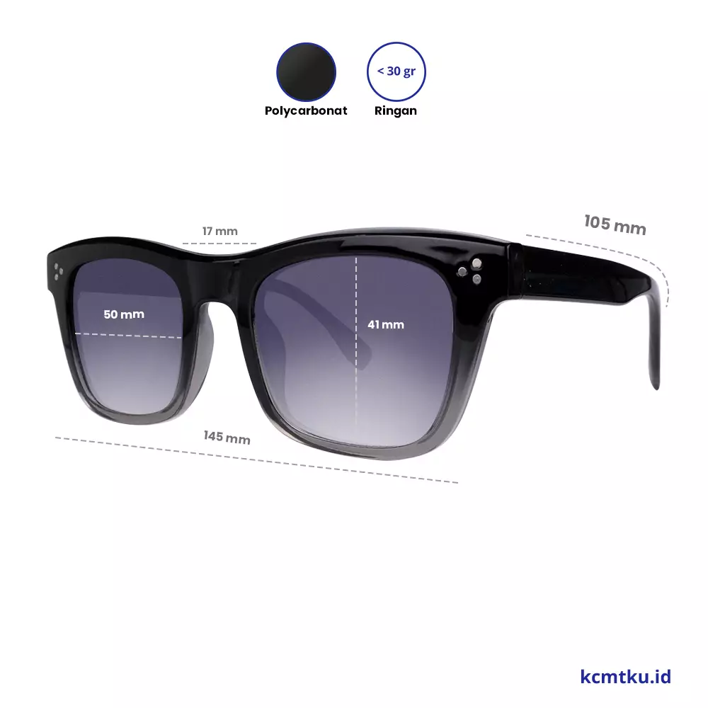 Jaz Eyewear Sunglasses Anti UV - Black Gradient