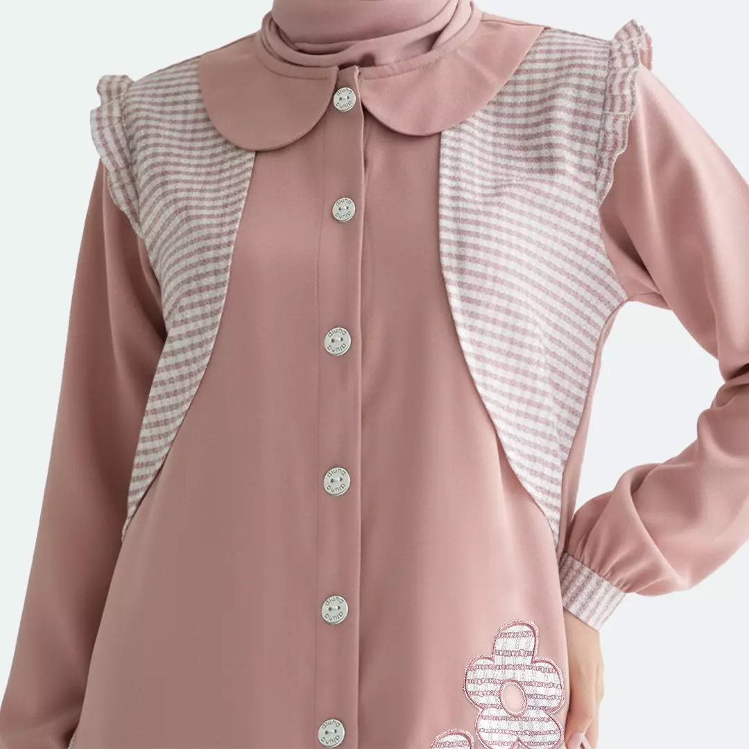 Rabbani - Setelan Tunik Dara Oletha Exclusive - Champagne Coral