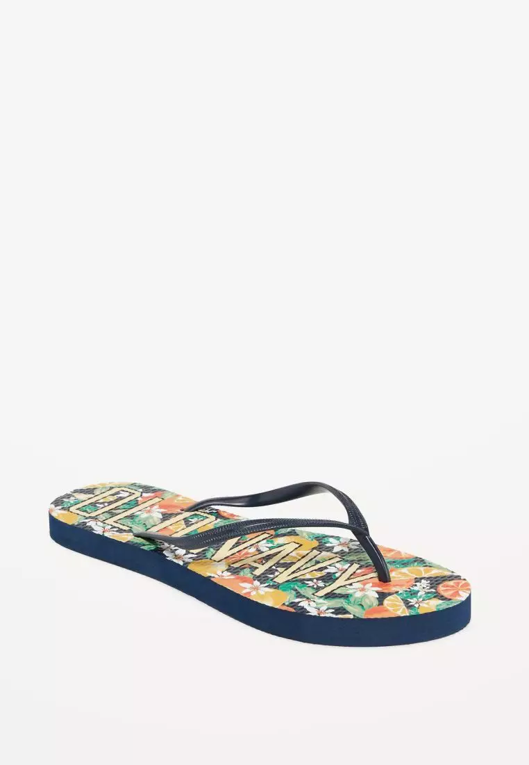 Discount on Old Navy  shoes - SKU: Logo Graphic Flip-Flop Sandals For Women Partially Plant-Based