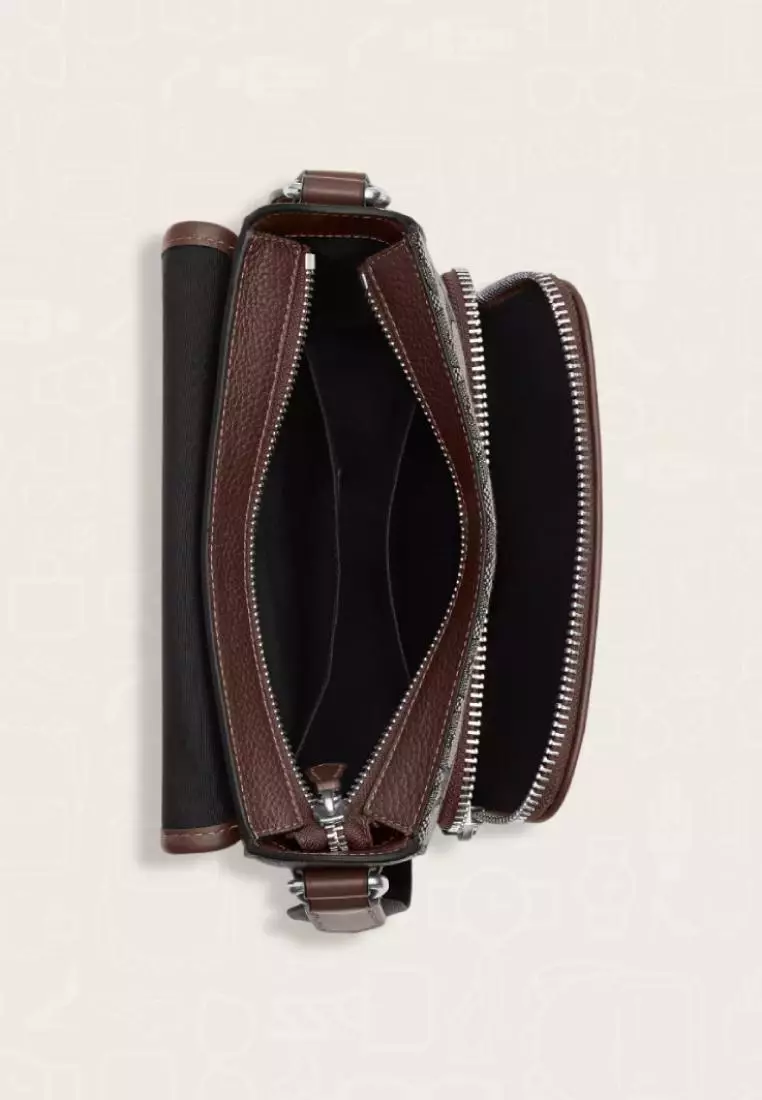 Coach Sullivan Flap Crossbody Bag In Signature Jacquard Oak Maple