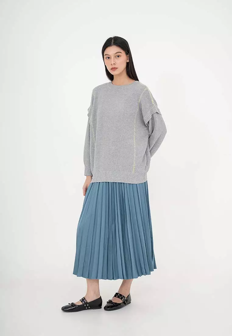 Earth Music & Ecology - Jura Contrast Stitch Knit