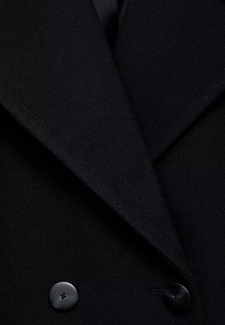 Double-Breasted Wool-Blend Coat