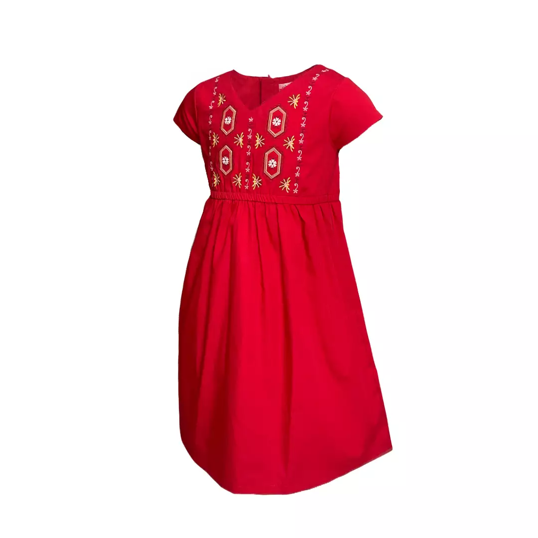 Pingu Long Dress Anak Perempuan Polos Merah 91001930