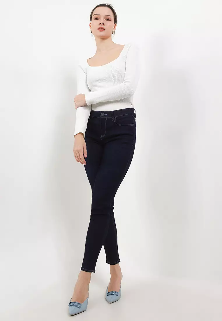 Women's Mid Rise Jeans (Super Stretch)