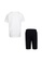 Nike black Nike Boy's Sportswear Air Short Sleeves Tee & Shorts Set (4 - 7 Years) - Black / White BF271KA46899E4GS_4