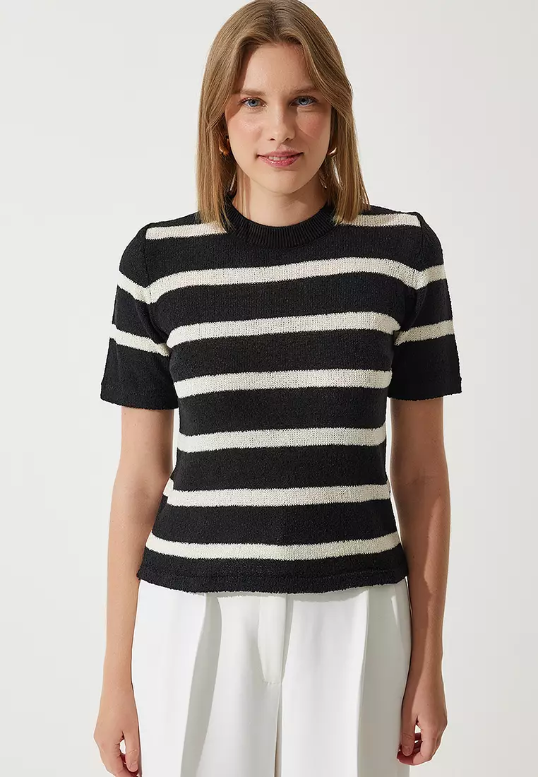 Striped Knitwear Blouse