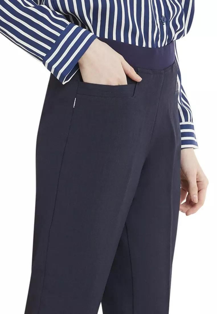 Celana Panjang Long Pants Bawahan Wanita Quality Premium - Navy