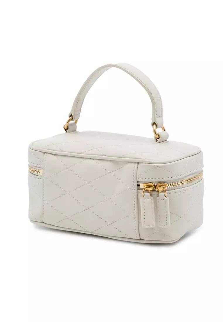 Pre-Loved Saint Laurent Mini Quilted Lambskin Gaby Vanity Bag