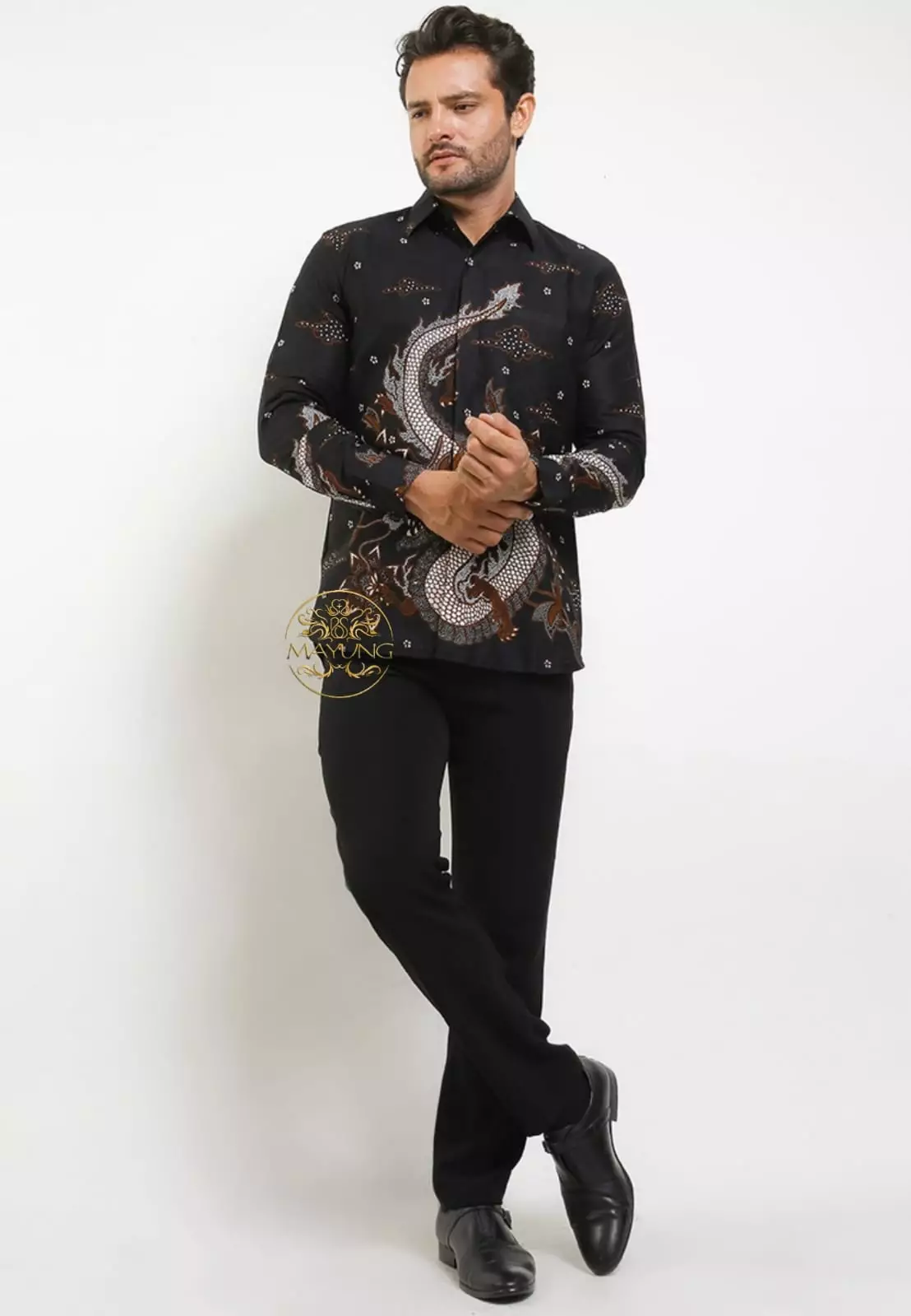 Mega Dragon Kemeja Batik Pria Premium Slimfit Modern Lengan Panjang