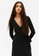 Monki black Black Long Sleeve Wrap Dress A6AACAA4089C9FGS_3
