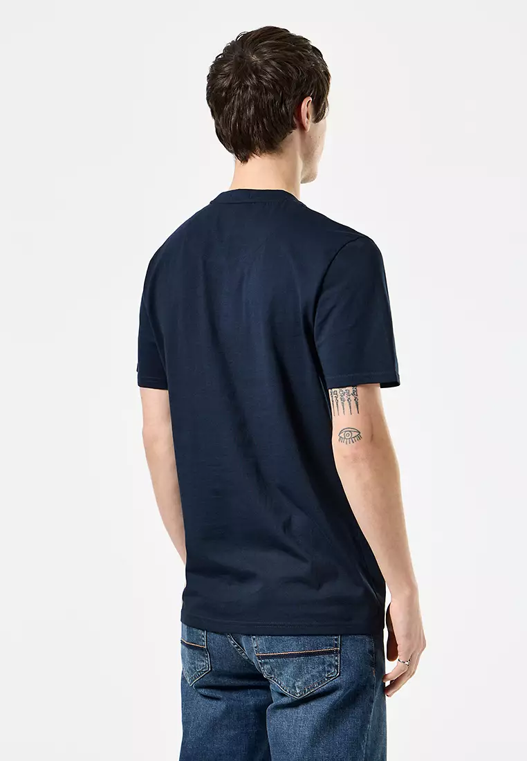 MENS NAVY/MID HOUSE CHECK SHEVCHENKO CHECK PRISON TEE