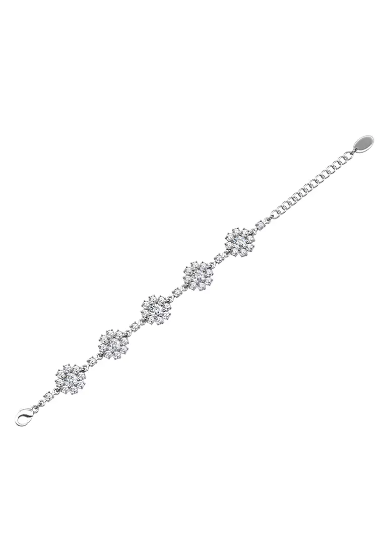 Forever Daisy Bracelet WG - Gelang Crystal Luvea Collection by Her Jewellery