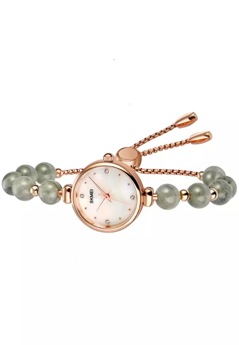 Jam Tangan Analog Wanita Waterproof Strap Tali Material Natural Stone DV56 ORIGINAL