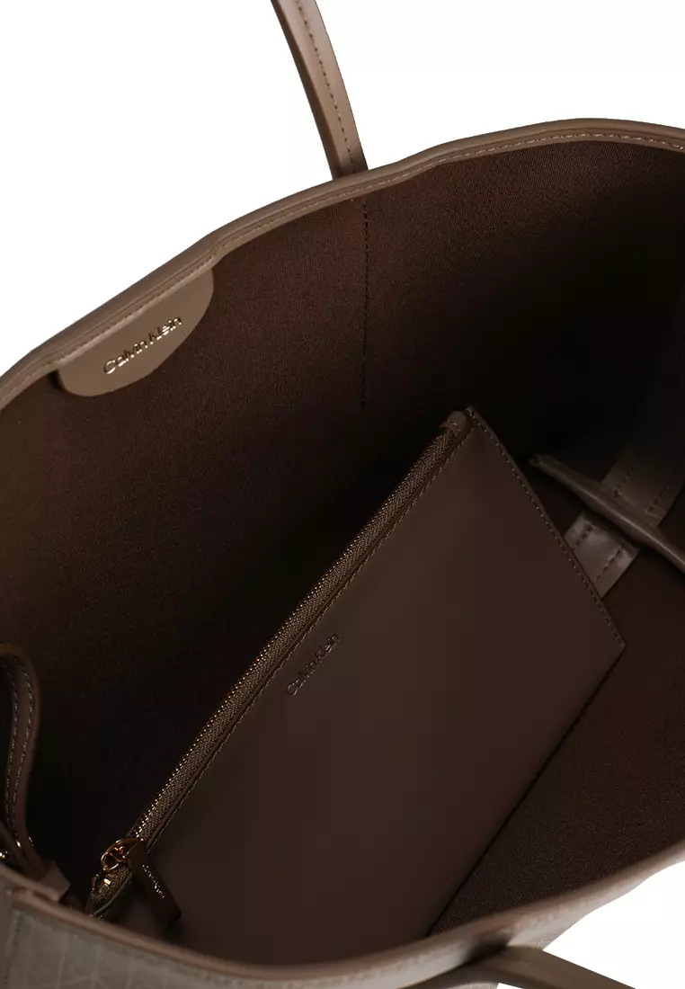 印花商標圖案印花小型托特包連小袋 - Calvin Klein 配飾