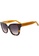 BCBGMAXAZRIA brown BCBG MaxAzria Chunky Basic Square Sunglasses with Quilted Exposed Wire Core B8802GL4D52B18GS_2