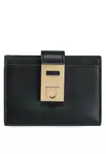 ★FERRAGAMO★ Hug Two Tone Credit Card Holder Black Nylon Pi FERRAGAMO Hug two-tone credit card holder | REVERSIBLE