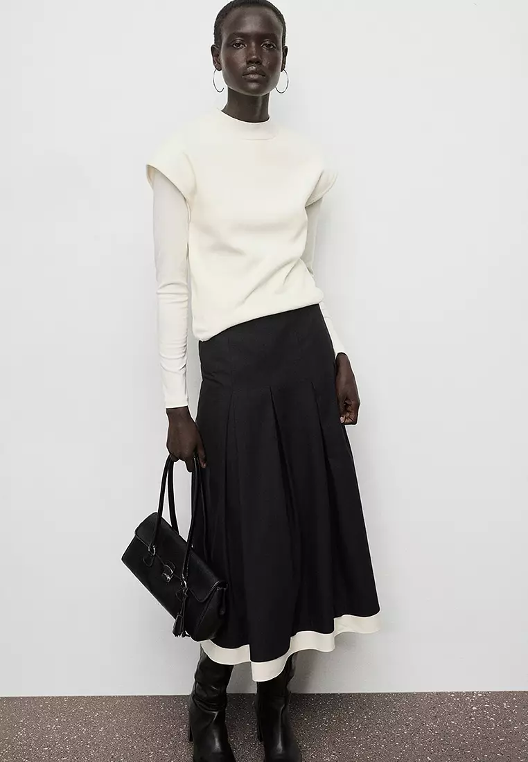 Combined Pleated Skirt