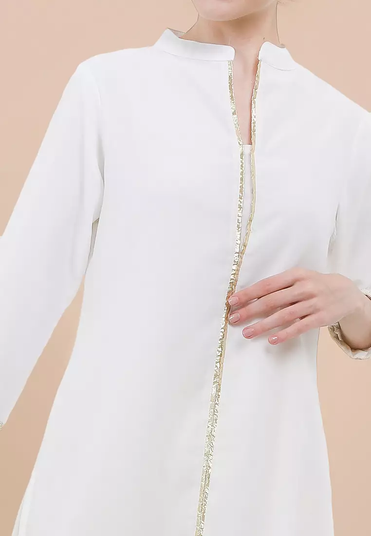 Chanira Festive Aliza Tunic-White