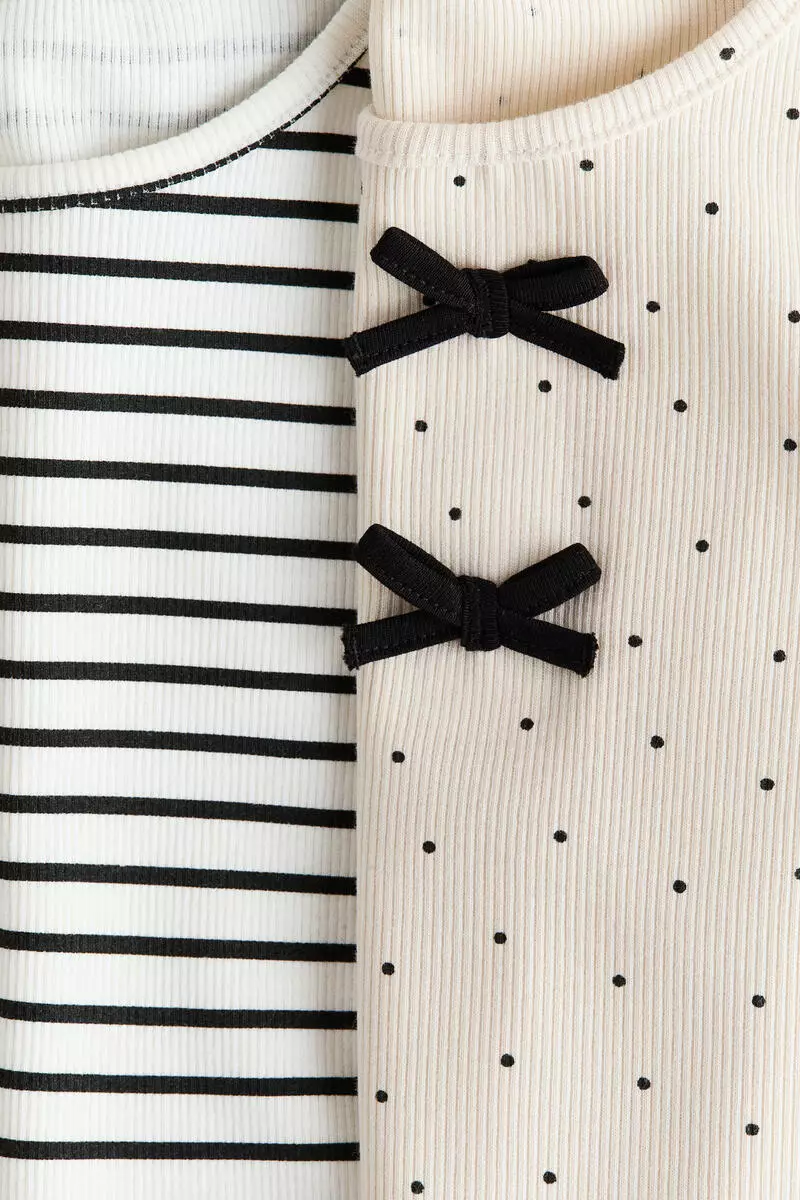 2-pack ribbed cotton tops