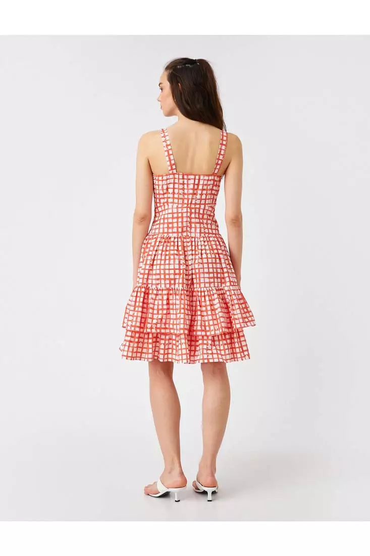 Checkered Midi Dress