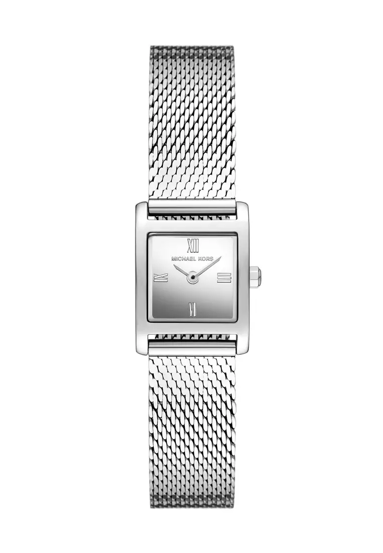 Michael Kors Women's Georgie Analog Watch ( MK4961 ) - Quartz, Silver Case, Square Dial, 14 MM Silver Stainless Steel Band
