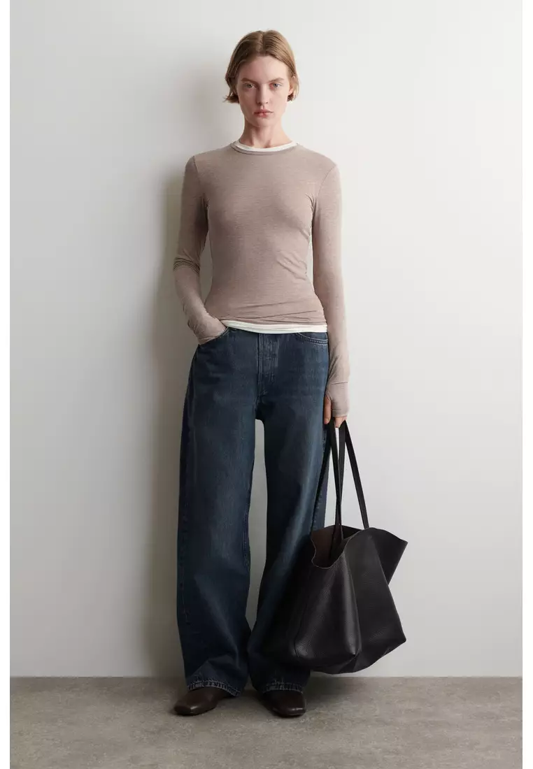 COTTON LONG-SLEEVED TOP