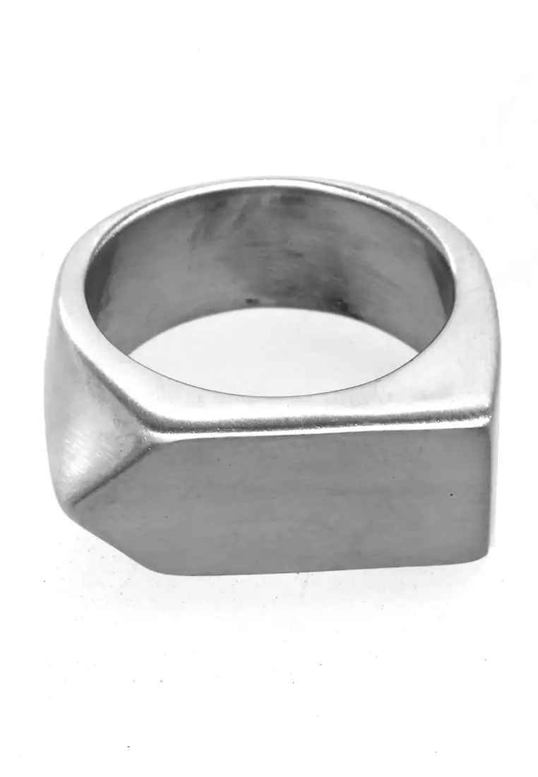 Daisy Aksesoris Fashion Pria Wanita CIncin Uniqe Design Material Titanium ORIGINAL - Silver Doff