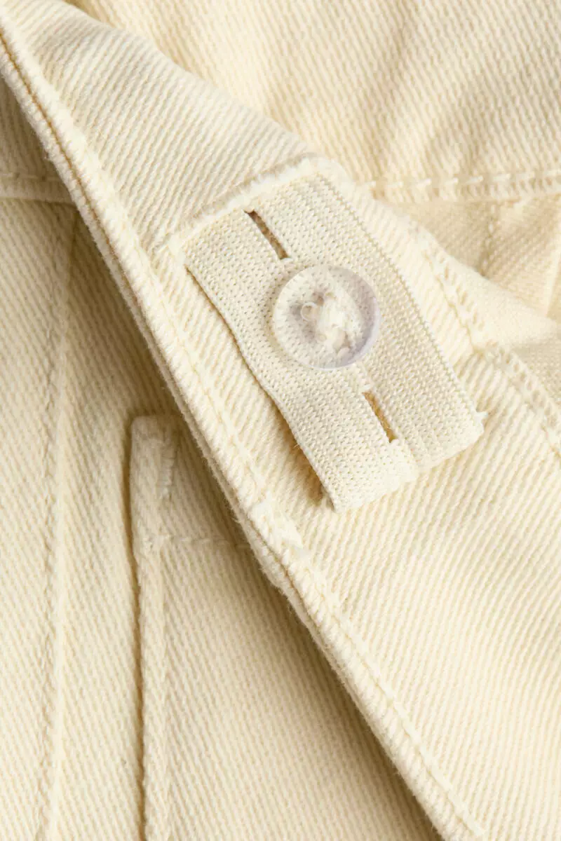 Flared twill trousers