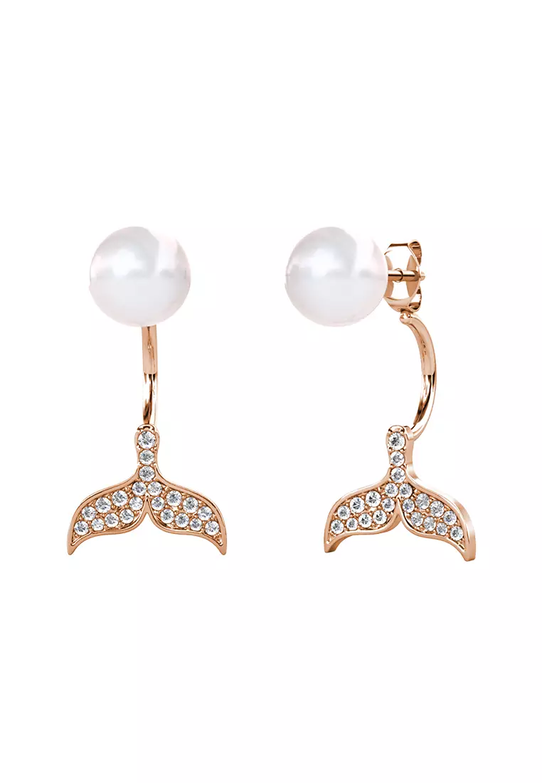 Mermaid Pearl Earring RG - Anting Crystal by Her Jewellery