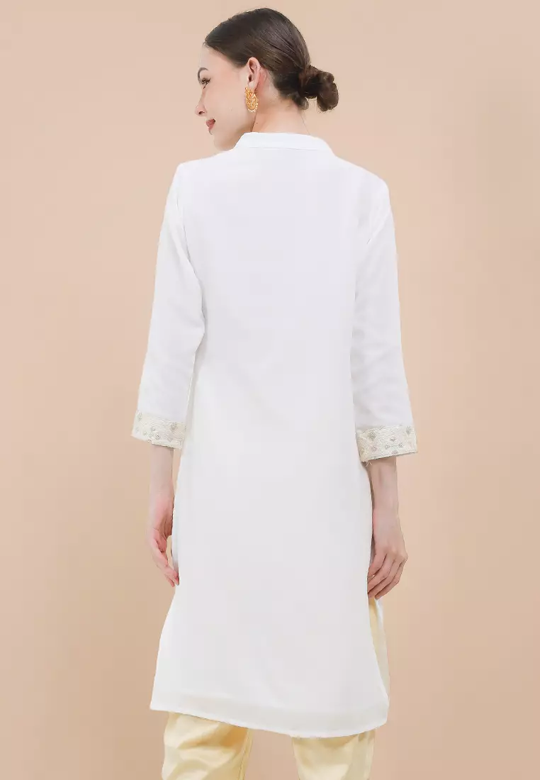 Chanira Festive Aliza Tunic-White