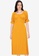 DEITY yellow Cotton Puff Sleeves Vintage Dress 05B75AA4088939GS_1