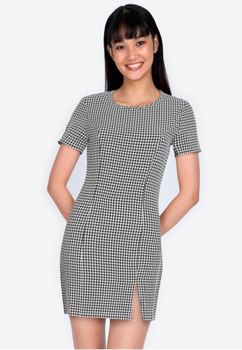 Buy Zalora Basics Split Hem Gingham Dress 2021 Online Zalora Singapore